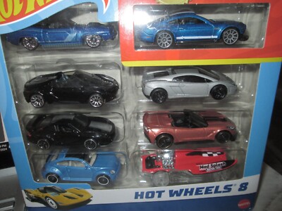 Hot Wheels Set Of 8 Basic Toy Cars In 1:64 Scale HPV78-NO712 NIB