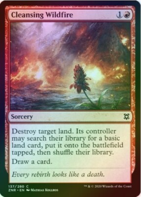 1 x Cleansing Wildfire - Foil - Zendikar Rising - LP - Magic The
