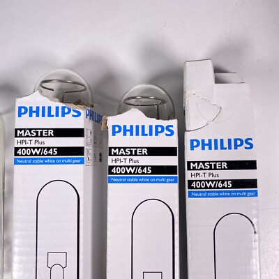 5 - Philips Master HPI-T PLUS 400W/645 E40 Lot Of 5 Stage Theatre