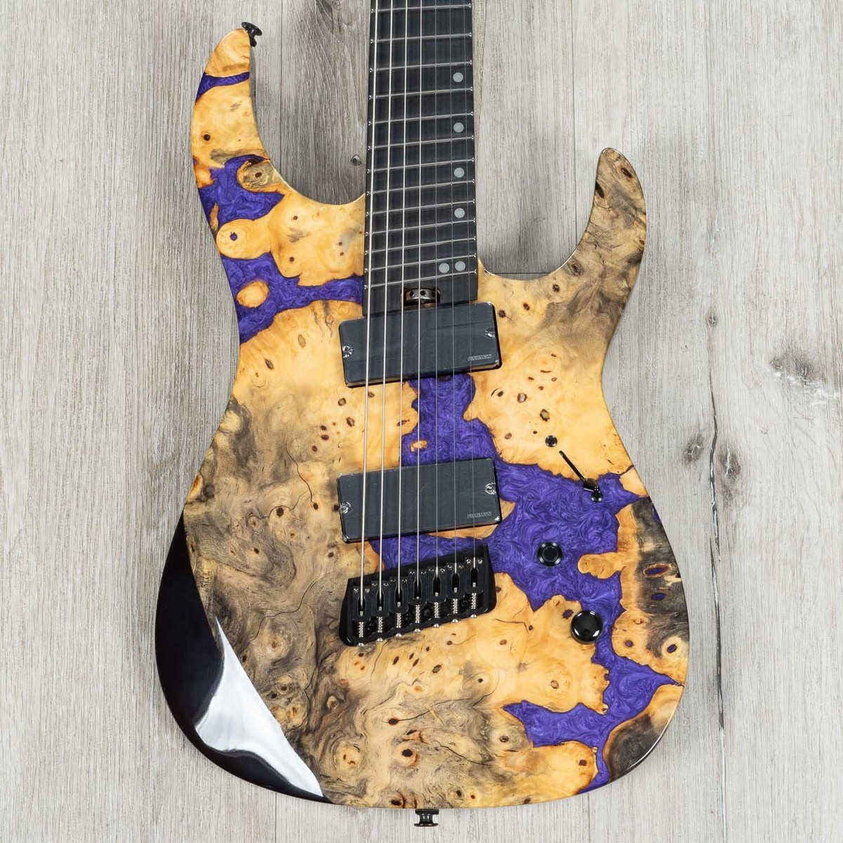 Legator Ninja X7F Multi-Scale 7-String Guitar, Buckeye Burl Top