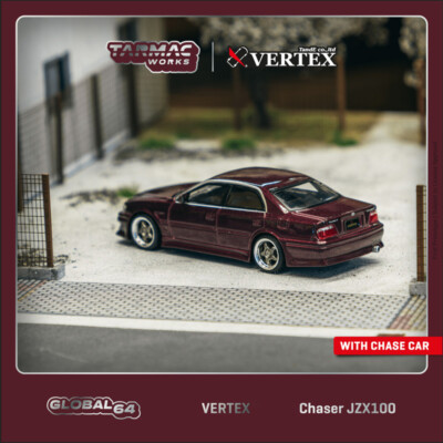 Tarmac Works 1:64 VERTEX Chaser JZX100 Purple Metallic Model Car