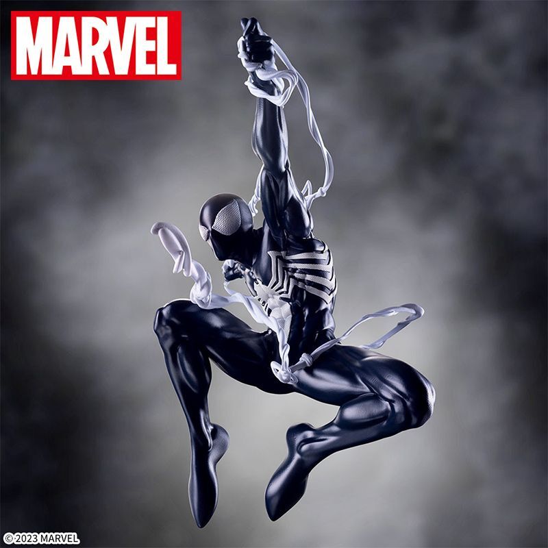 MARVEL COMICS Black Costume Spider Man Luminasta Figure SEGA | eBay