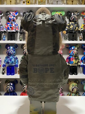Bape x Alpha Industries 1000% Bearbrick Camo Shark Be@rbrick