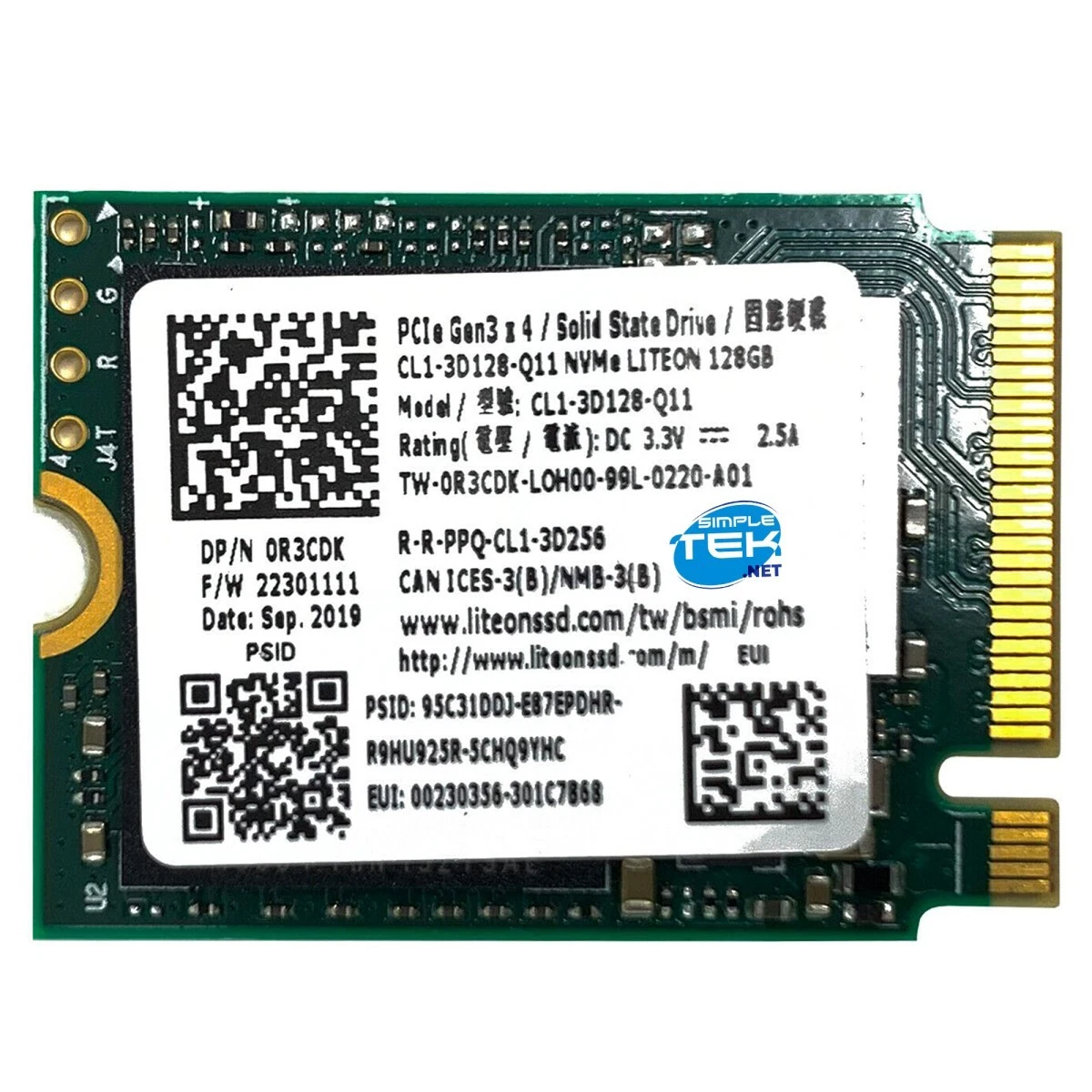 Lite-On CL1-3D128-Q11 SSD M.2 2230 128GB PCIe NVMe Solid State