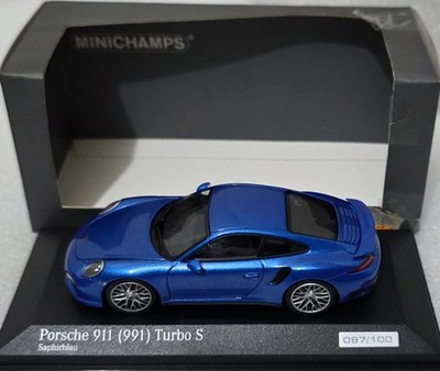 Porsche 911 (991) Turbo S 2014 Sapphire Blue 1:43 Minichamps CA