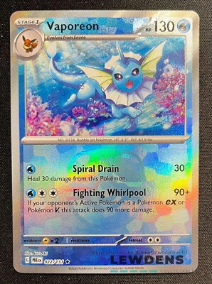 Vaporeon MASTER BALL Reverse Holo - 022/131 - Prismatic Evolutions