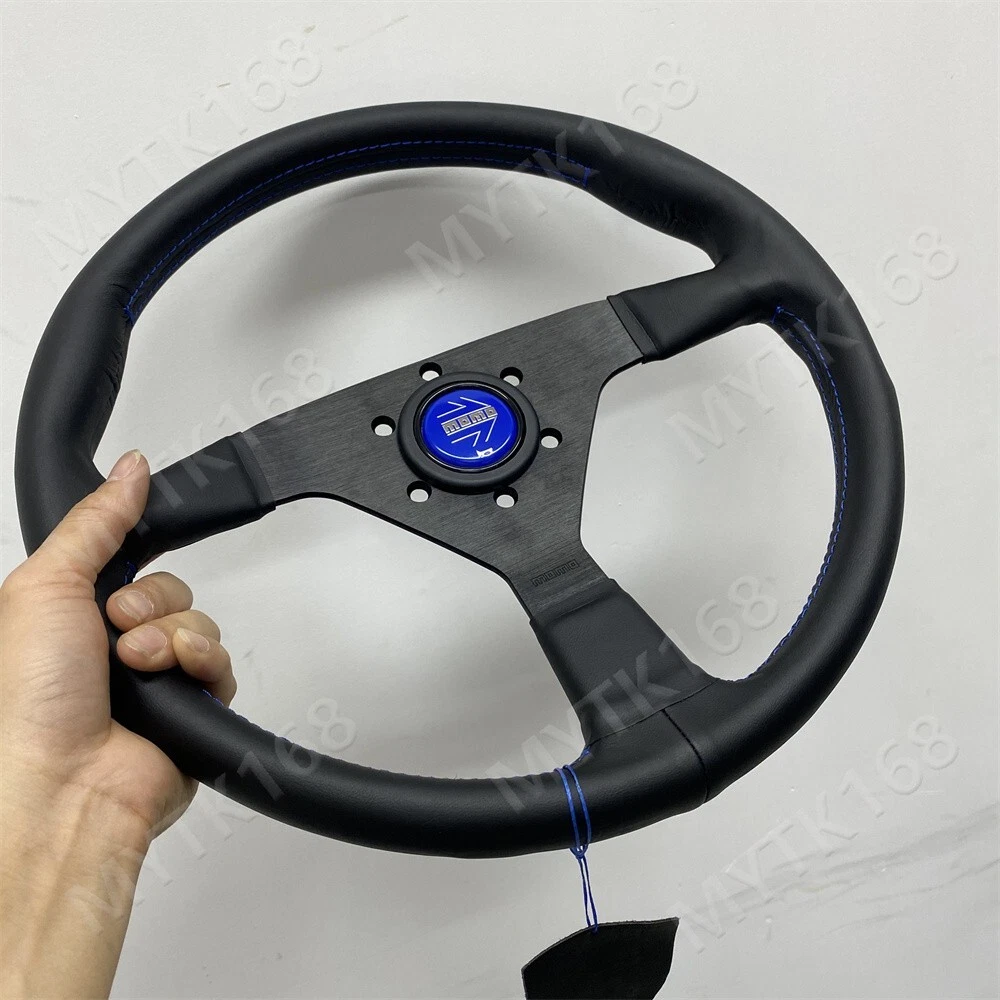 MOMO steering wheel Blue stitch horn V2 monte carlo dead 14inch