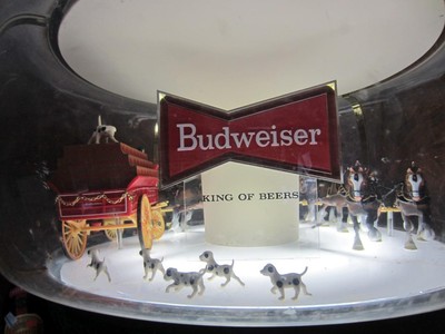 Vintage Budweiser World Champion Clydesdale Team Rotating Carousel