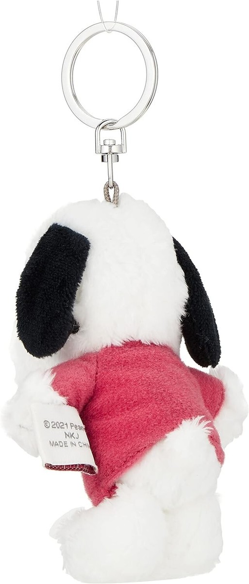 PEANUTS Snoopy key chain Plush JOE COOL Fluffy Red 2022 kawaii