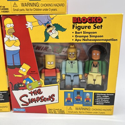 Playmates The Simpsons Action Figure Set Lot Of 3 Collectible Sale