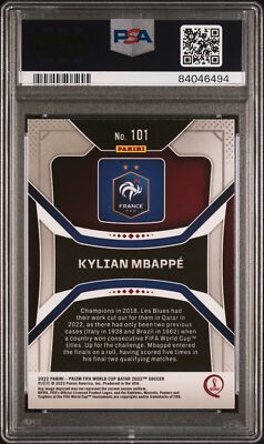2022 PANINI KYLIAN MBAPPE PRIZM WORLD CUP QATAR #101 PSA 9 | eBay