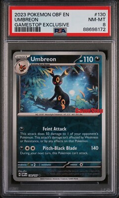 2023 Pokemon OBF EN Gamestop Exclusive #130 Umbreon PSA 8 | eBay
