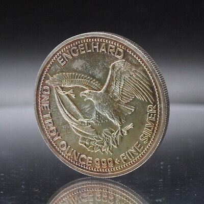 1985 Engelhard American Prospector TONED mining 1oz 999 FINE