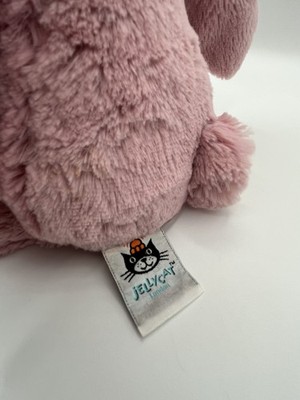 Jellycat Bashful Tulip Pink Bunny 8.25 In Sitting 11.5 In Full