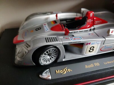 Silver Maisto AUDI R8 SIEGER #8 CAR 1:18 Le Mans 2000 | eBay