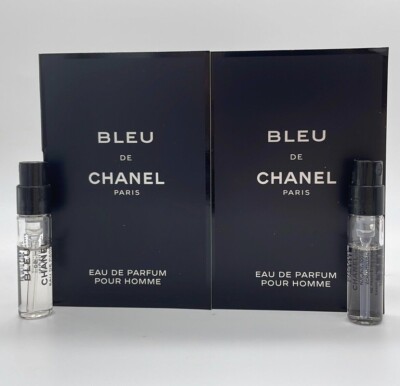 2x Chanel Bleu De Chanel Eau De Parfum EDP Sample Spray For Men