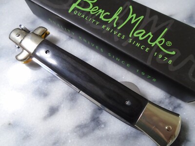 Benchmark Large Gangster Stiletto Dagger Pocket Knife BMK035 Black