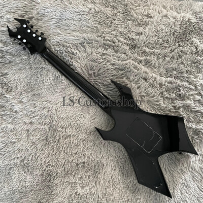Black 7 String BC Warlock Extreme Widow Electric Guitar FR Tremolo