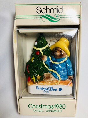 Paddington Bear, Schmid 1980 Annual Ornament, Decorating Christmas