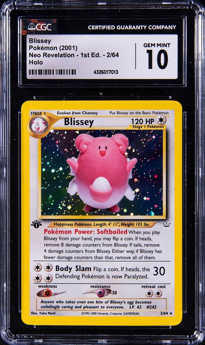 2001 Pokemon Neo Revelation 1st Edition #2 Blissey Holo Rare CGC