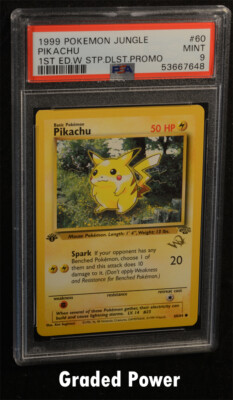 Pokemon Promo Pikachu Jungle 1st Ed. W Stamp PSA 9 (7648) 60/64 | eBay