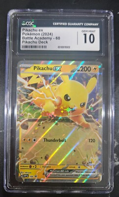 CGC Gem Mint 10 Pikachu EX PROMO 106 (2024) Holo Rare | eBay
