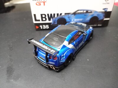 MINI GT 135 (opened) Nissan GT-R (R35) Blue / LB Work Livery 2.0