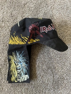 Vintage 1980s IRON MAIDEN Piece Of Mind Trapper Hat Cap W Ear