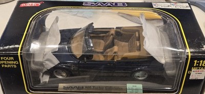 1/18 Anson SAAB 900 Turbo Cabriolet Convertible Blue Diecast