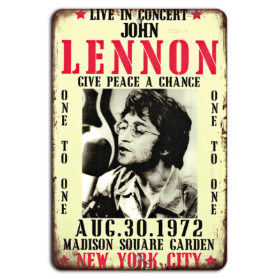 John Lennon Give Peace a Chance Concert Poster - 8x12 Inch