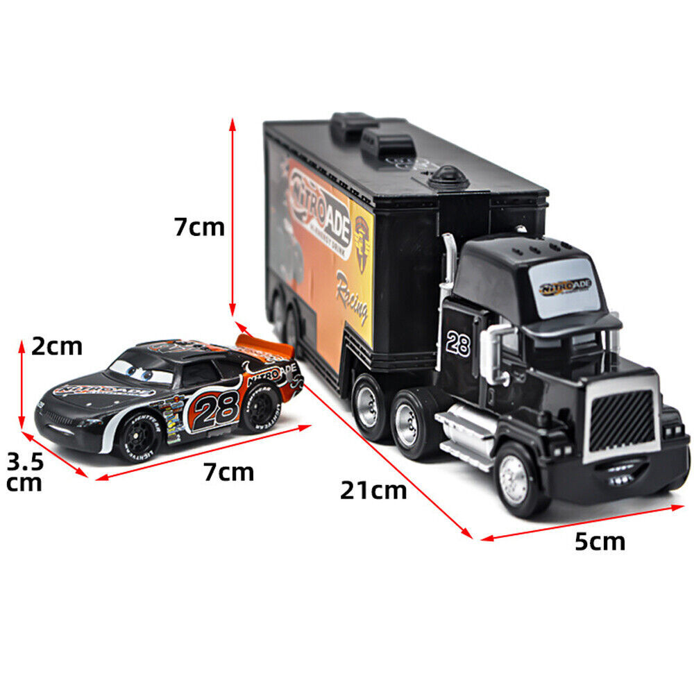 Disney Pixar Cars Lightning McQueen Mack Hauler Truck & Car Set