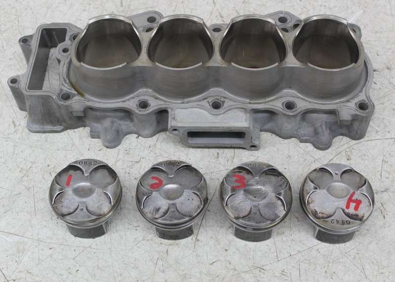 24 KAWASAKI NINJA ZX4R ENGINE MOTOR CYLINDER JUG PISTONS BLOCK