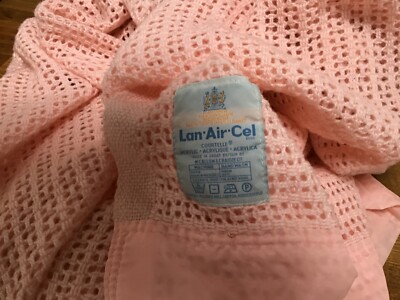 ヴィンテージ Lan Aire Cel Courtelle ピンク セルラブランケット 76