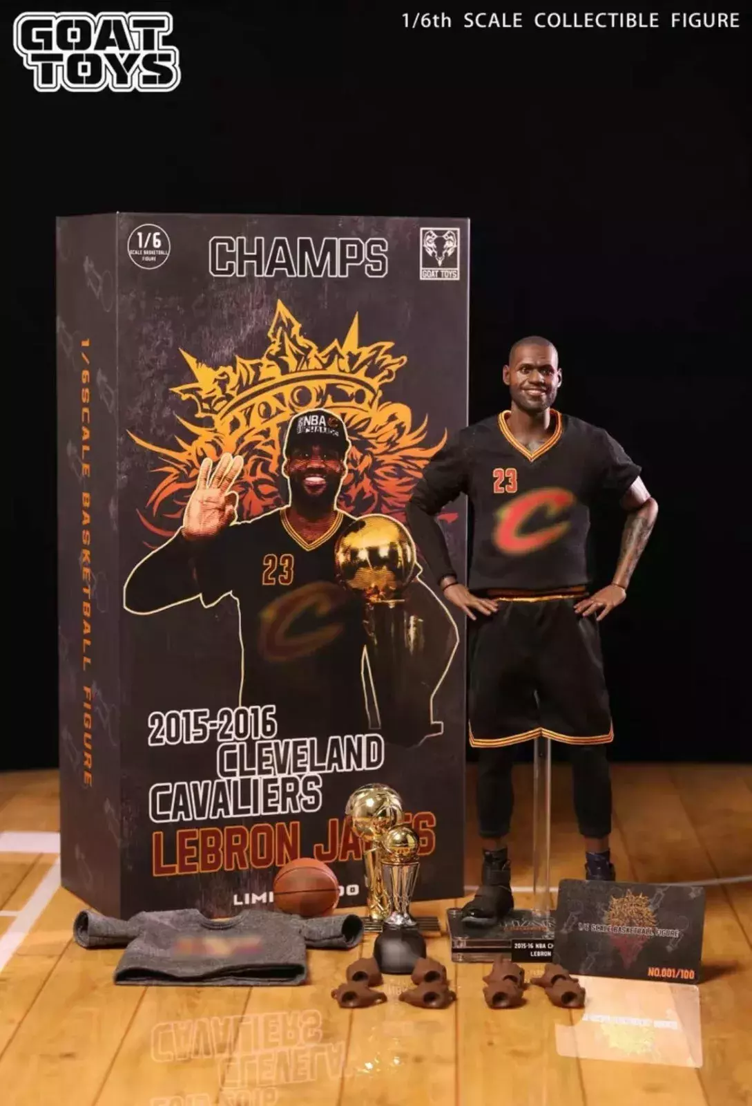GOAT TOY 1/6 Cleveland Cavaliers LeBron James 2016 Champion Action