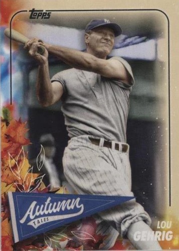 Lou Gehrig 2025 Topps Update 1990 Foil 35th Anniversary Card #U90