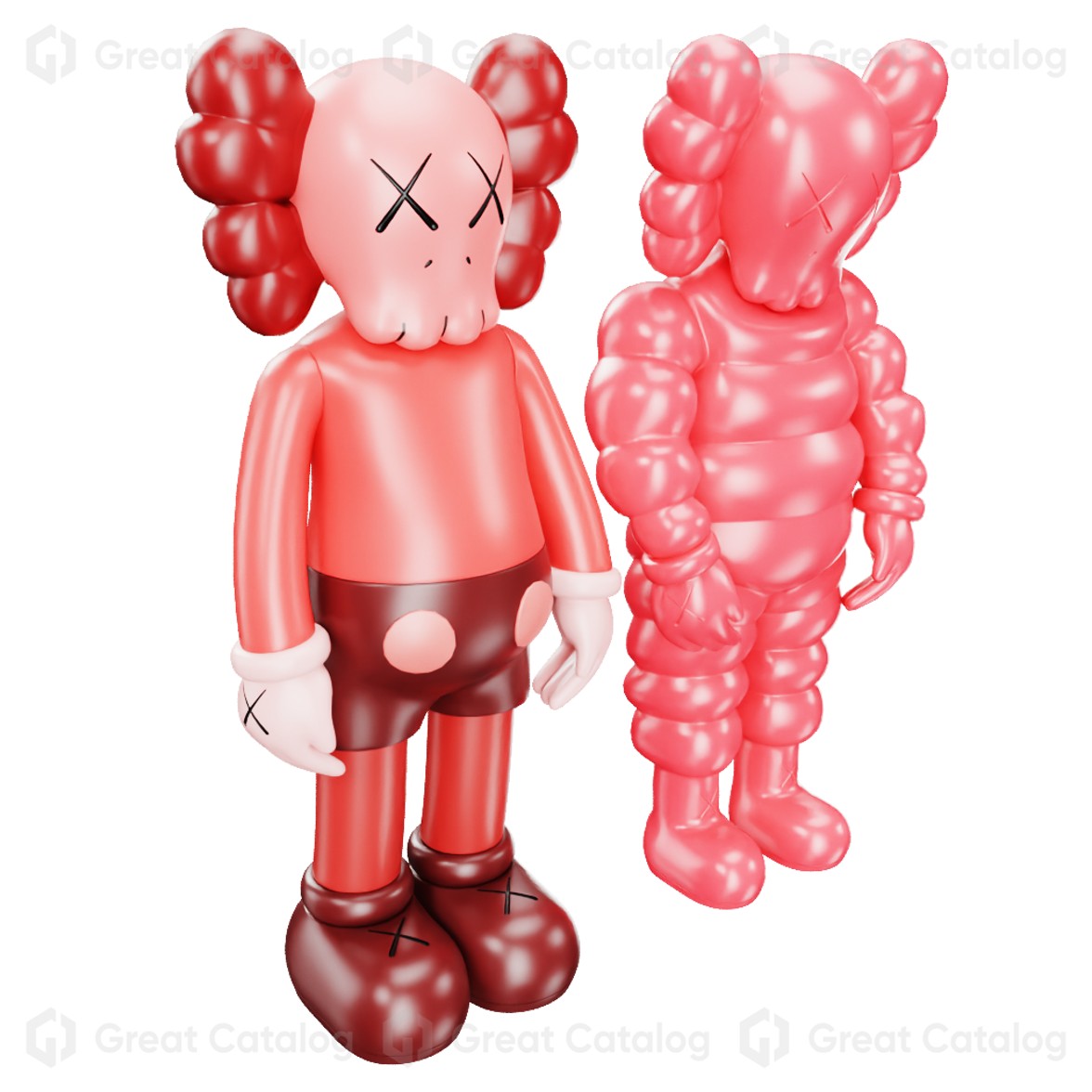Designer Toys Kaws Red Figure Collection 3D model - GreatCatalog