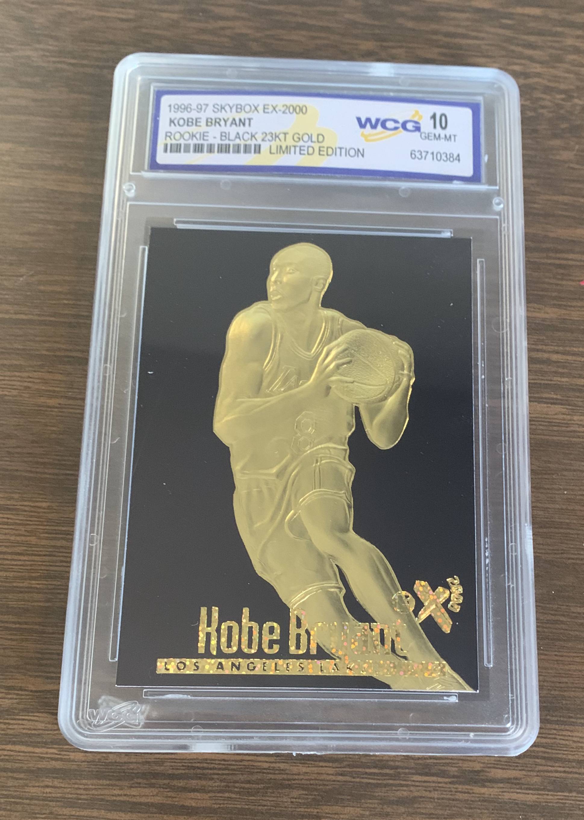 96-97 Kobe Bryant Skybox EX2000 RC Black 23KT Gold GEM MT 10 : r