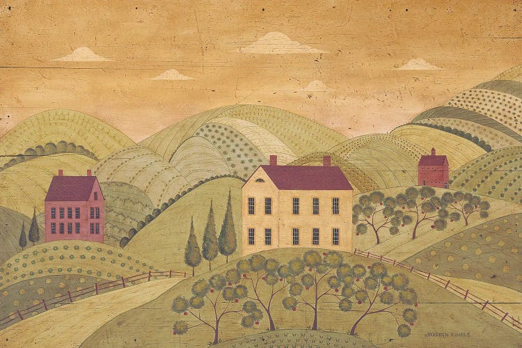 American Farm Canvas Wall Art by Warren Kimble | iCanvas