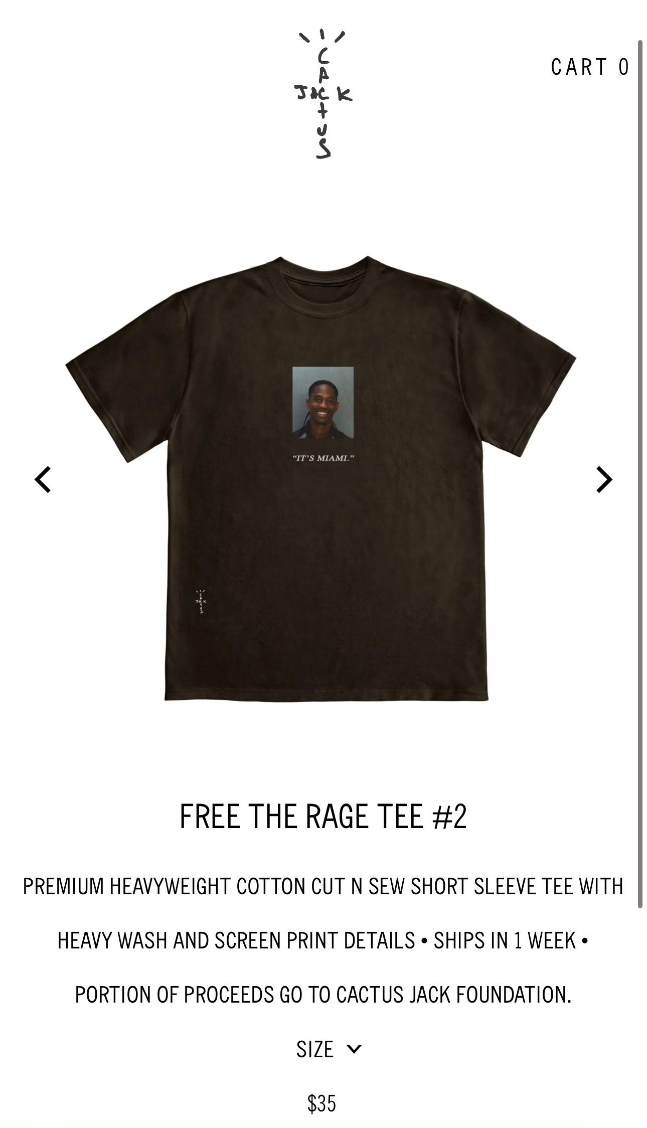 FREE THE RAGE TEE #2 LIVE NOW ⛓️‍💥 shop.travisscott.com : r