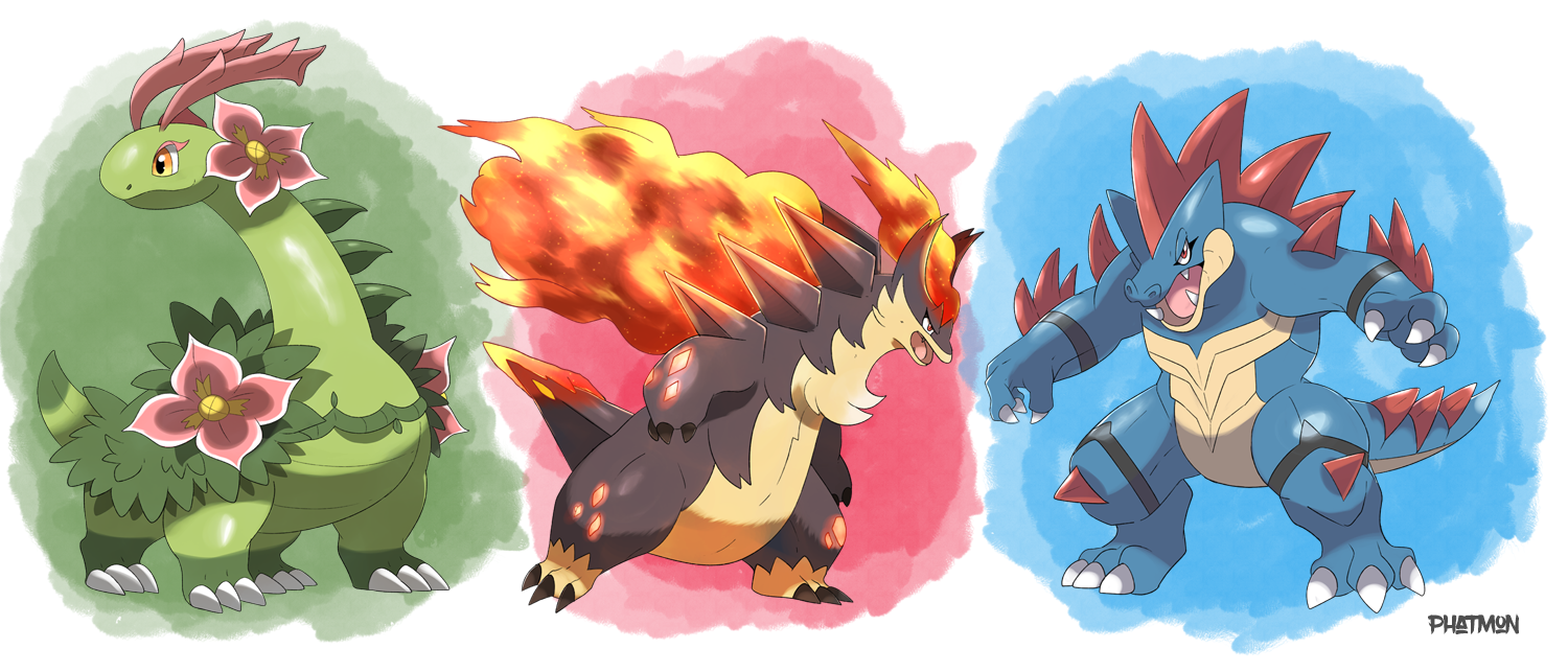 OC メガメガニウム、バクフーン、そしてオーダイル : r/pokemon