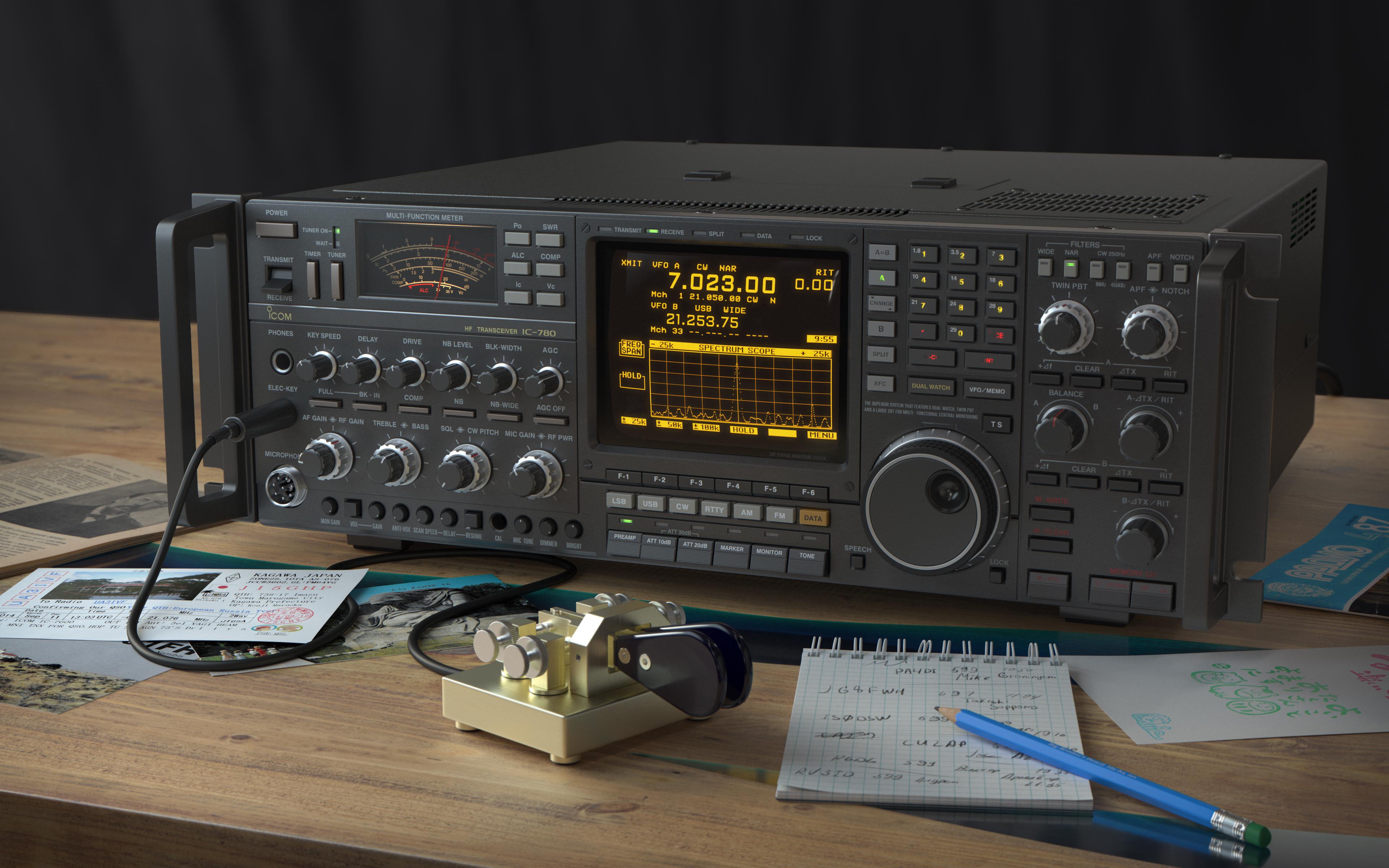 Tribute to ICOM IC-780. 3D Artwork. : r/amateurradio