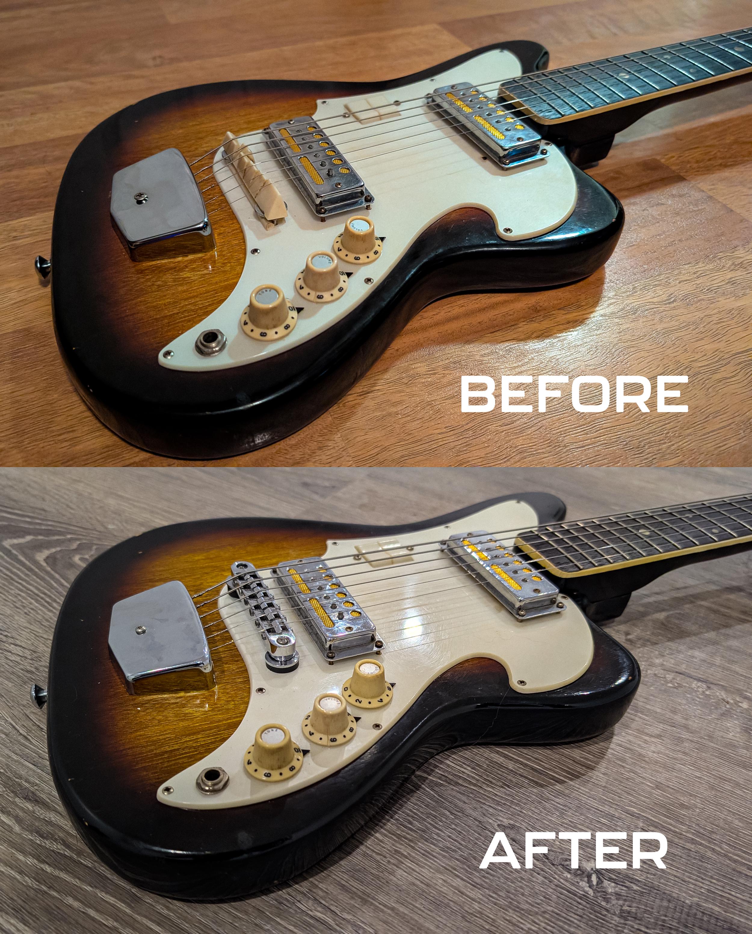 Bridge upgrade on my 60's Audition (Zenon) ZES-70ZT : r/offset