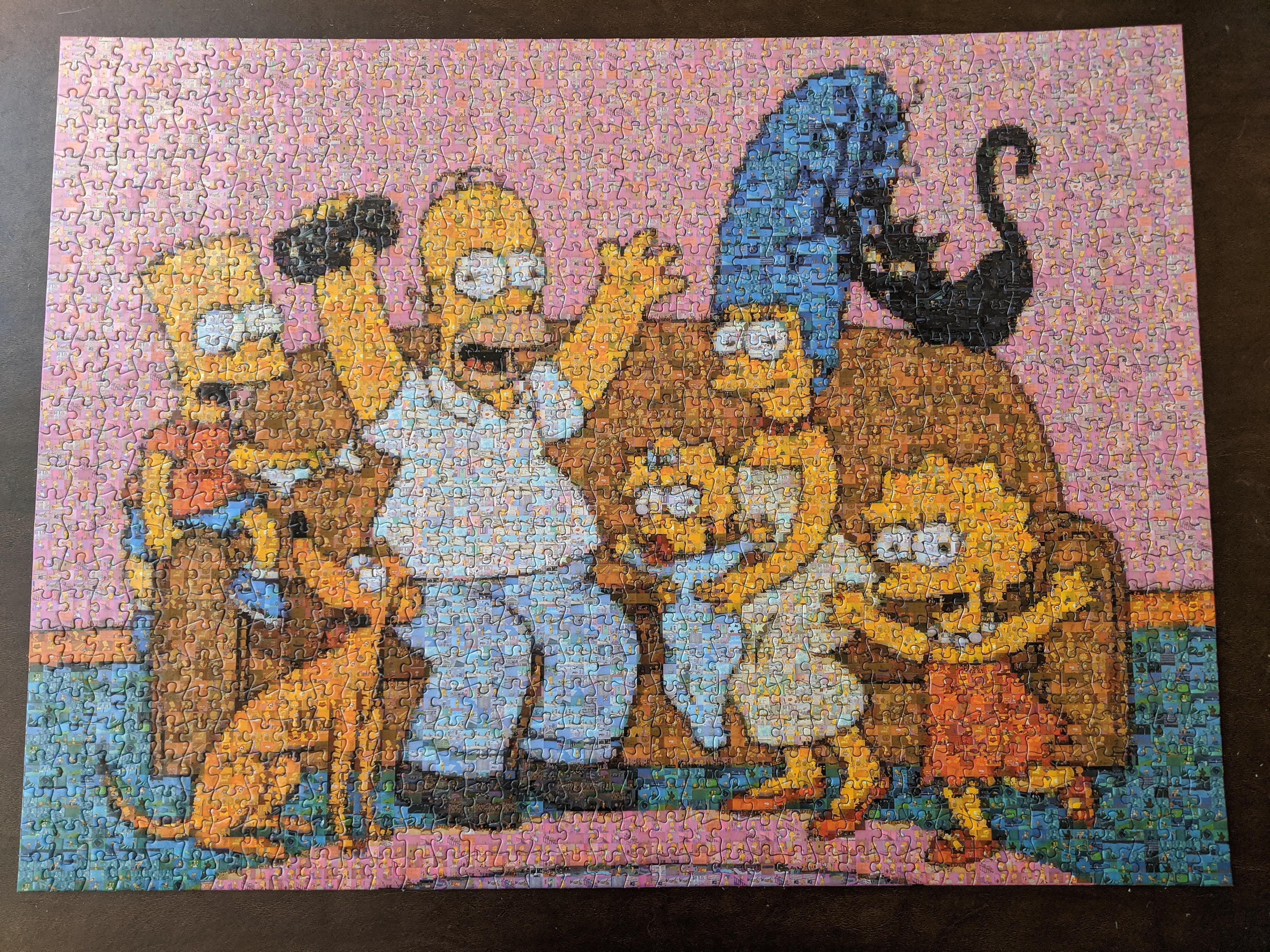 The Simpsons Photomosaics 1000 piece, Buffalo Games - had lots of