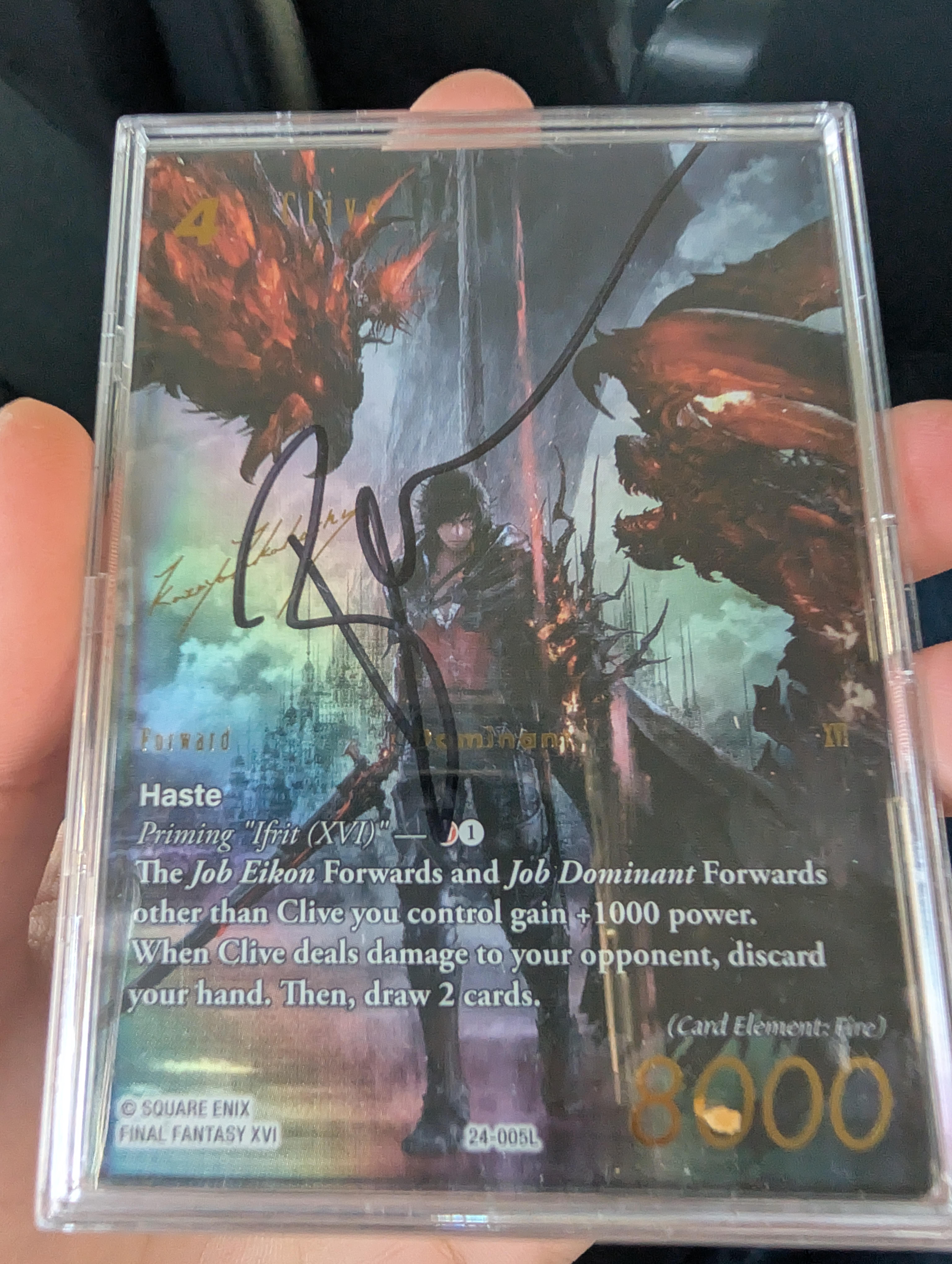 俺のサイン入りFFTCGクライヴカード : r/FinalFantasy