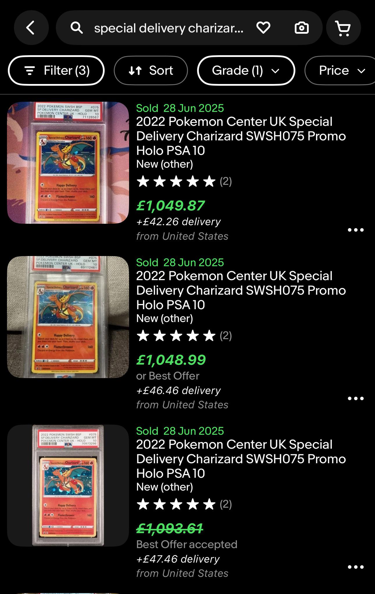 Special Delivery Charizard… PSA 10 prices, what happened 🤯 : r