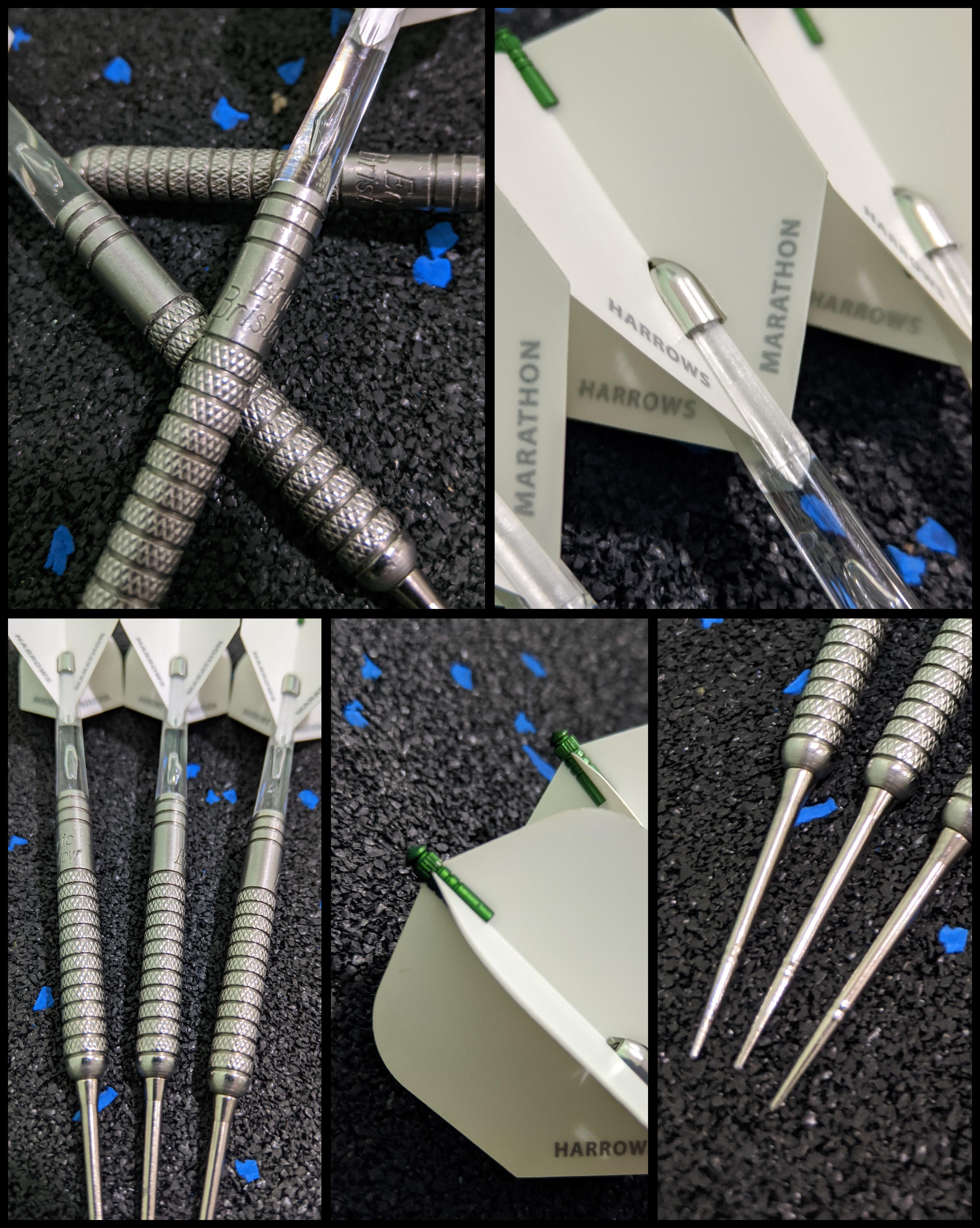 Rate my setup: Legend Eric Bristow knurled 22g, Harrows Apex