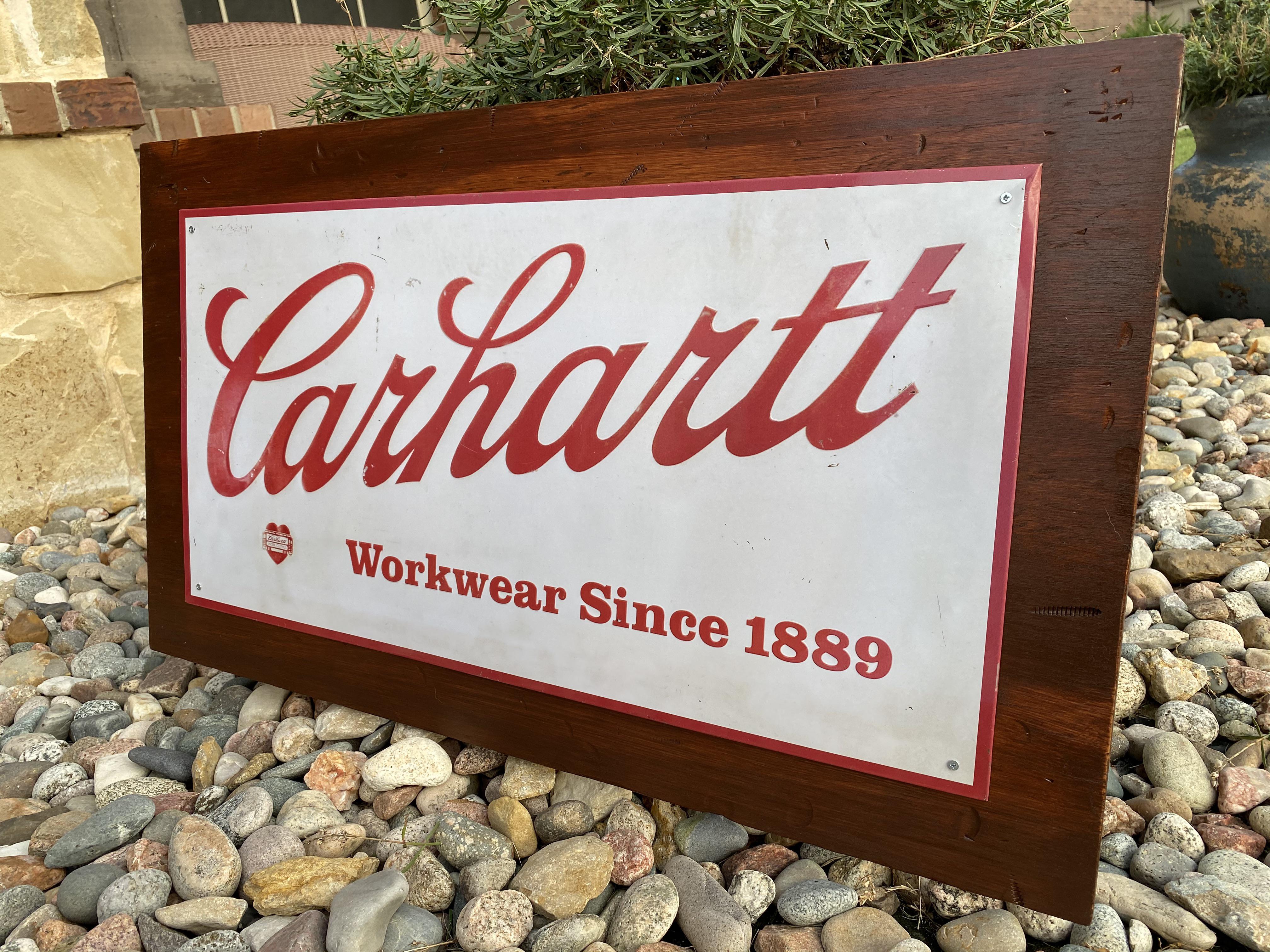 Update: Vintage Carhartt Embossed Tin Sign : r/Carhartt