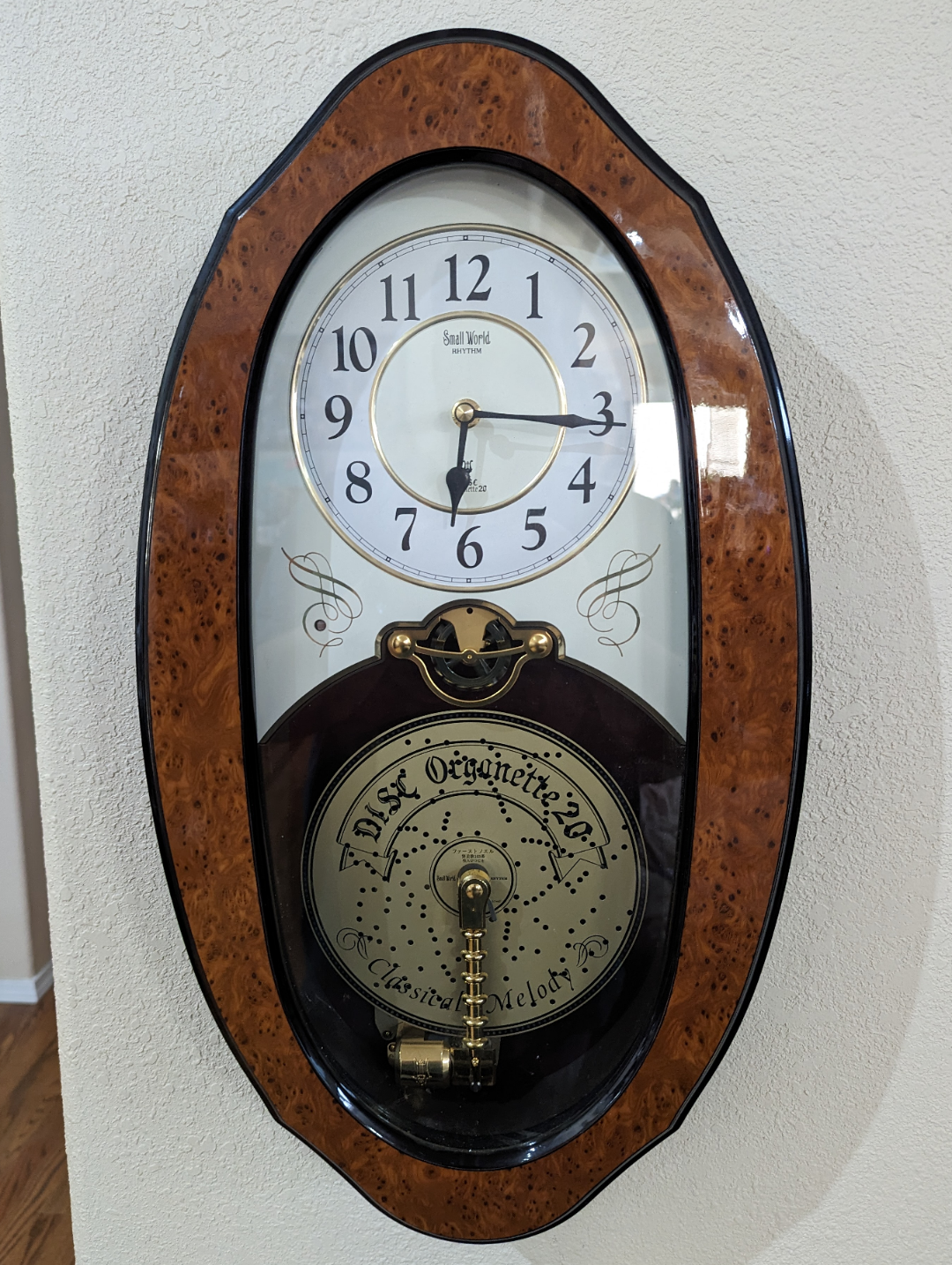 small world rhythm disc organette 20 info : r/clocks