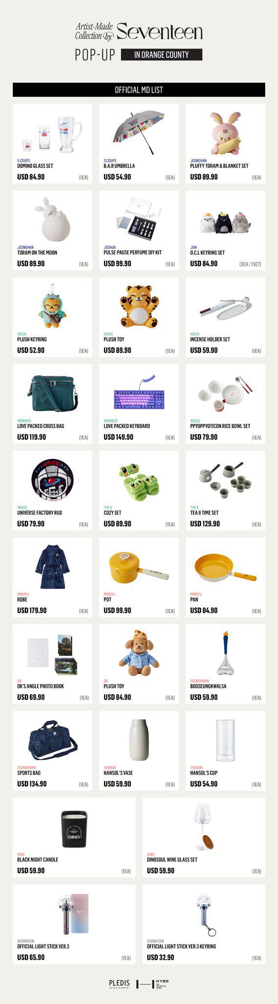 241209 Artist-Made Collection by SEVENTEEN Pop-Up in Orange County