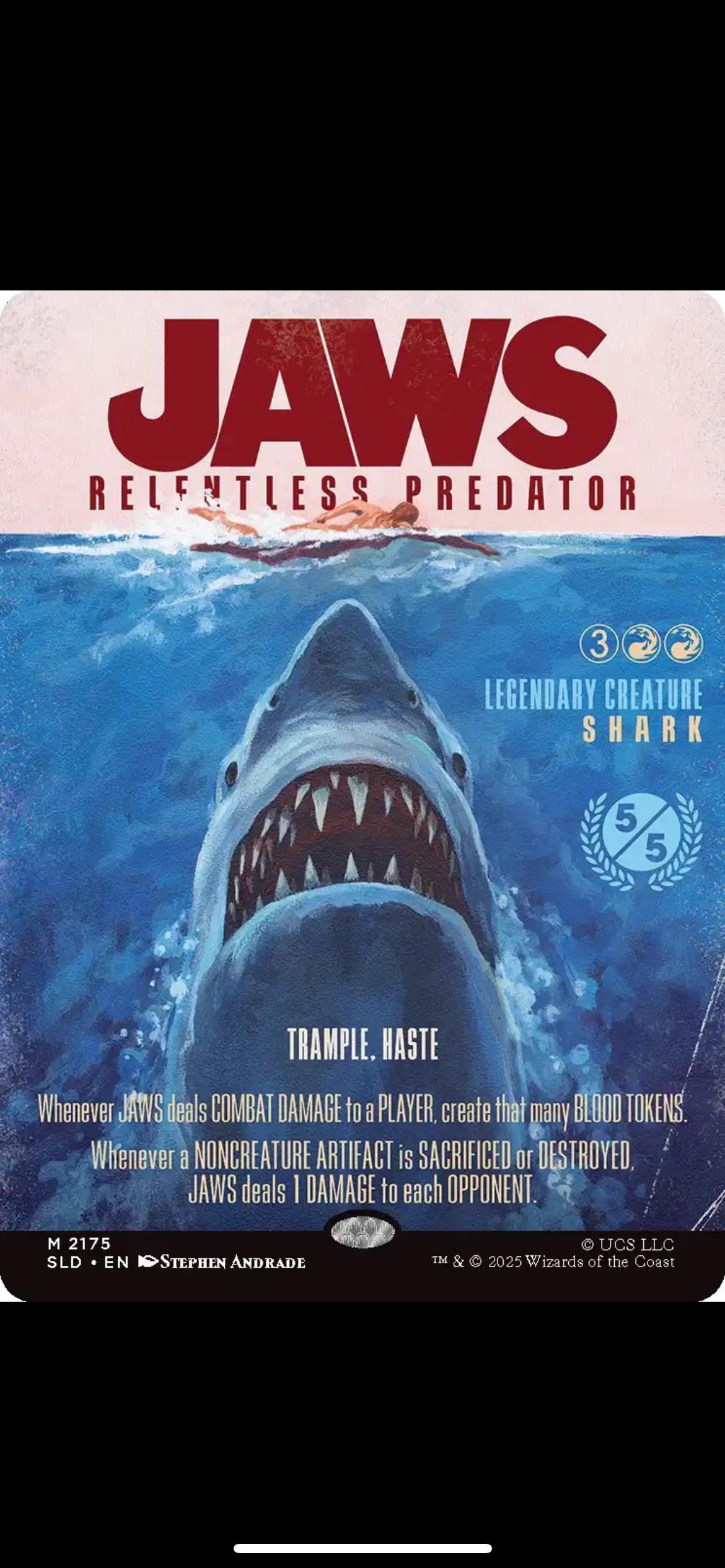 JAWS is a red creature… : r/mtg